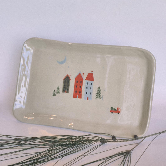 White Christmas Platter