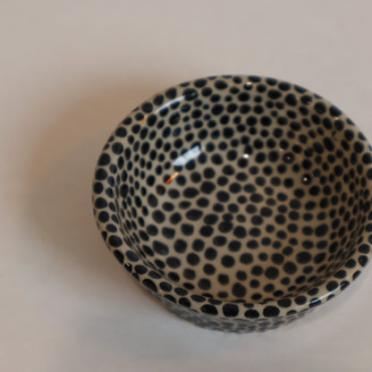 Small Bowl - Noir Polka Dot