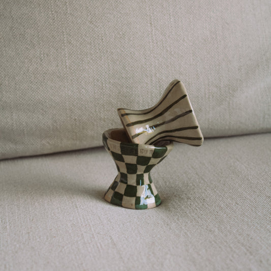 Egg Cup Duo in Green